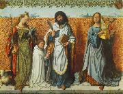 MASTER of the St. Bartholomew Altar St Agnes, St Bartholomew and St Cecilia oil painting artist